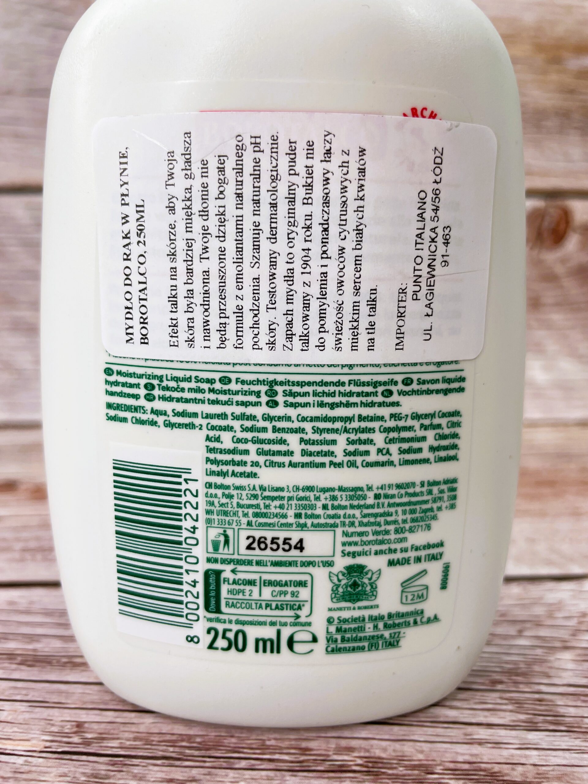 246 skŁad mydŁa do rĄk
